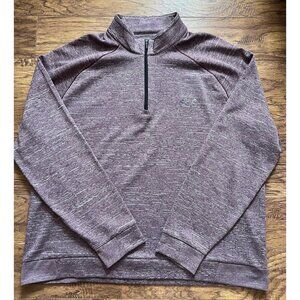 Greg Norman Mens Size XXL 1/4 Zip Microfleeced Double Knit Pullover Maroon